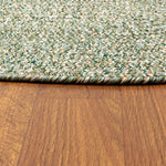 Green Farmhouse Rug -  Washable Indoor/Outdoor -Primitive Braided Rugs  - Made in USA