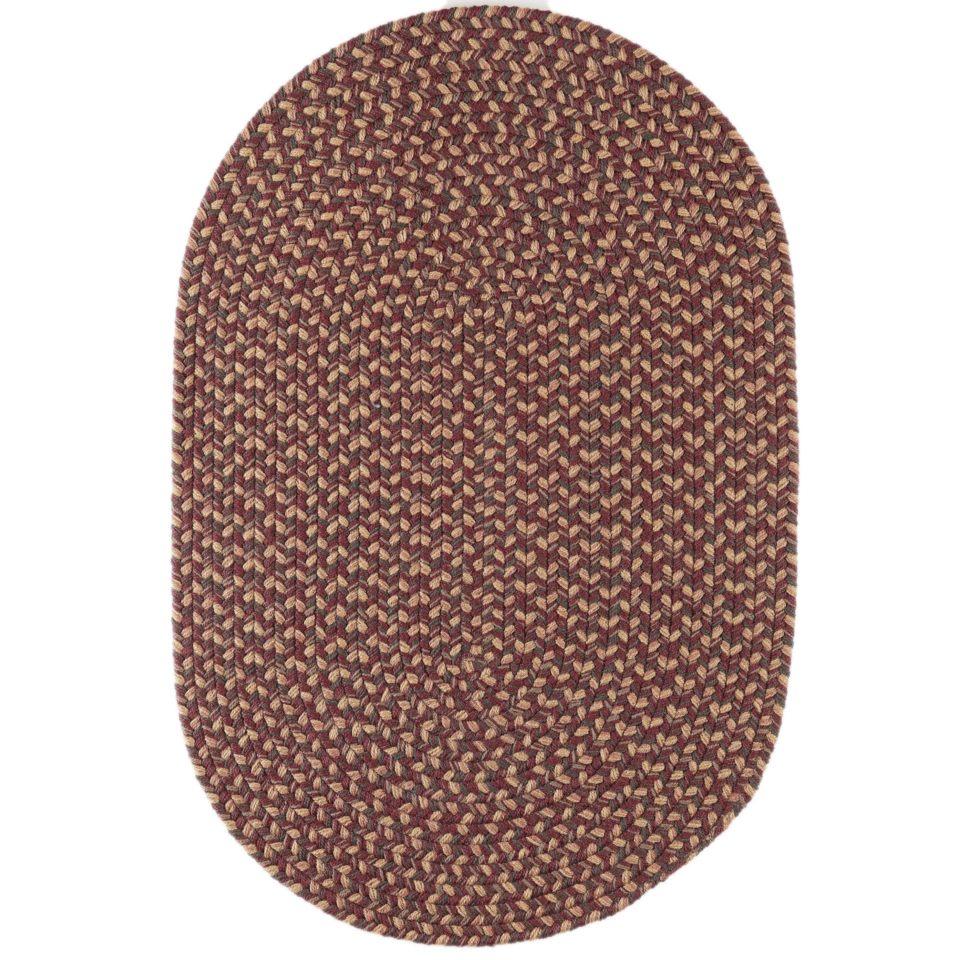 Burgundy & Outdoor Braided Rug Sanibel Tweed Braided Rug