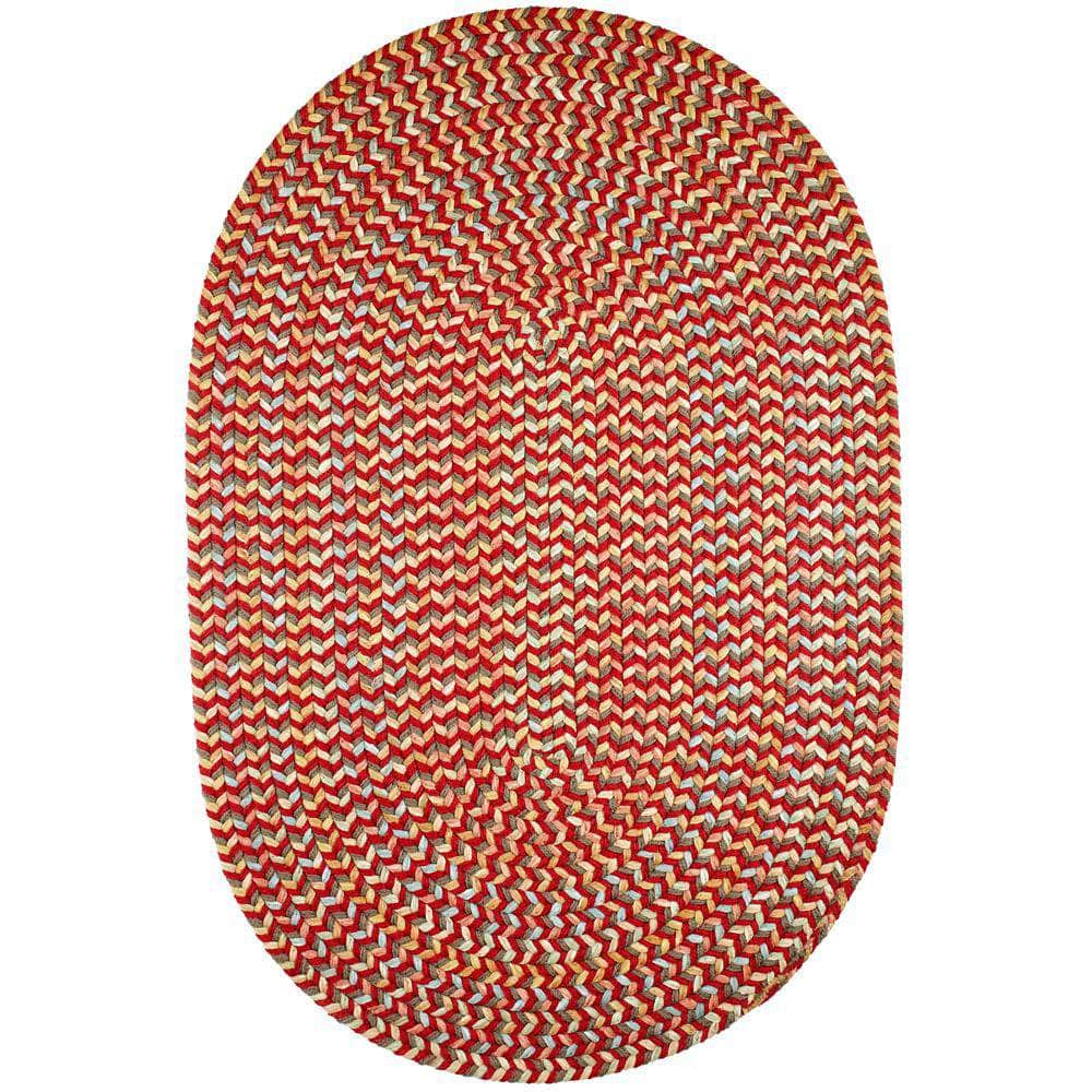 Confetti Bright & Bold 5-Carrier Braided Rug - Red