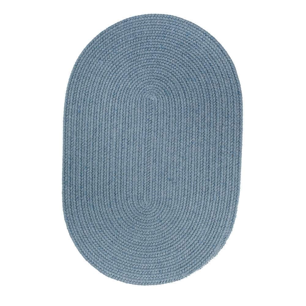 Pura Solid Soft Wool Braided Rug - Bonnet Blue