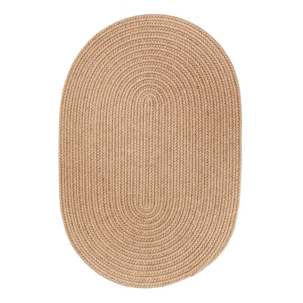 Pura Solid Soft Wool Braided Rug - Taupe