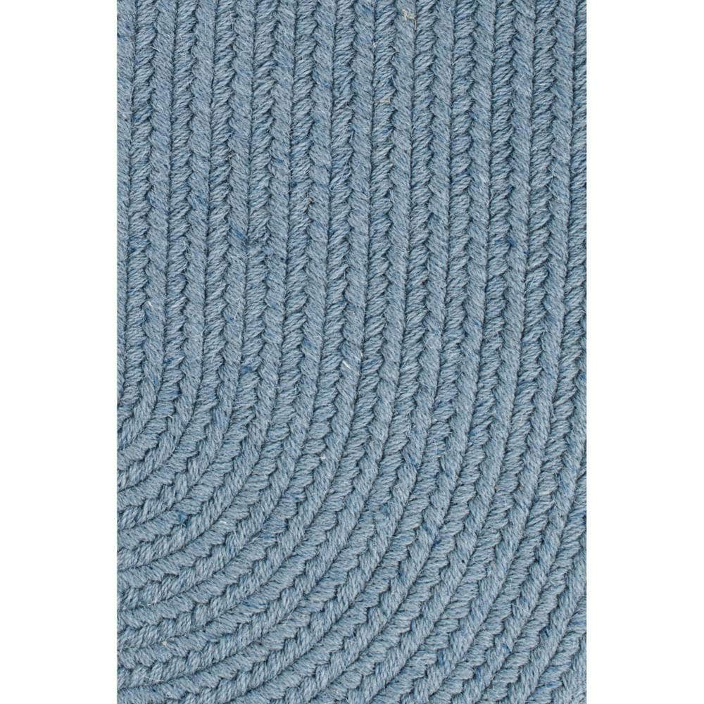 Pura Solid Soft Wool Braided Rug - Bonnet Blue
