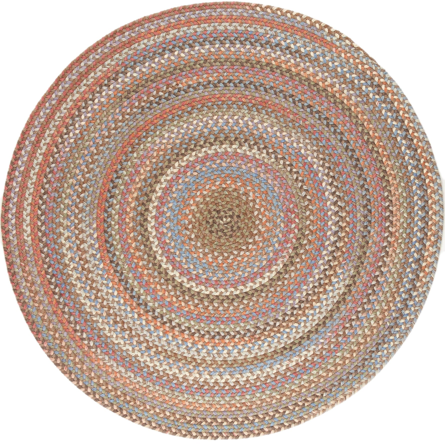 Cherry Hill Premium Braided Wool Rug - Mocha Brown