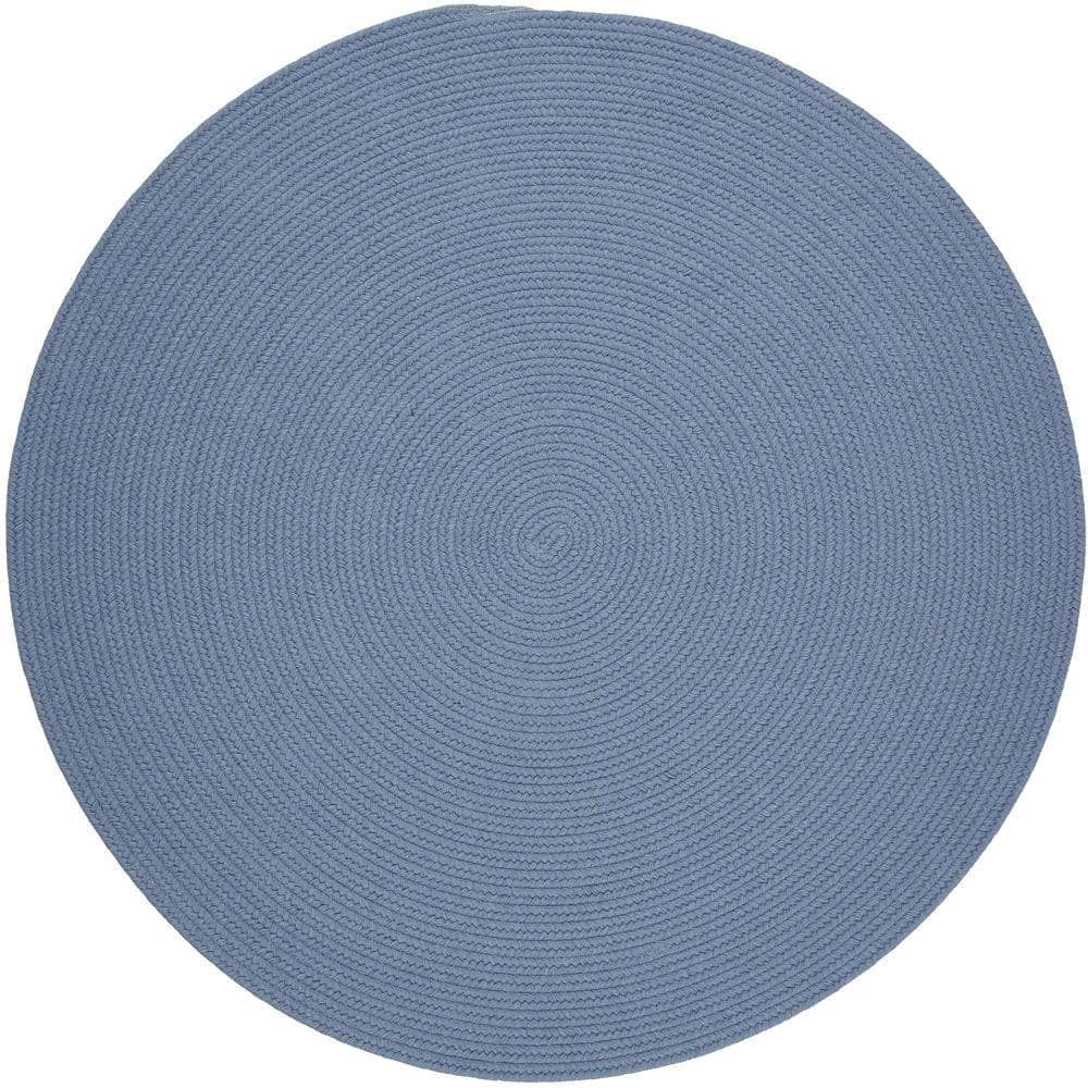 Pura Solid Soft Wool Braided Rug - Bonnet Blue