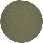 Pura Solid Soft Wool Braided Rug - Moss Green