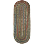 Gemstone Earthy Emerald Braided Kitchen Rug - Patio / Porch Area Rug - Made in USA