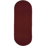 Pura Solid Soft Wool Braided Rug - Red Wine