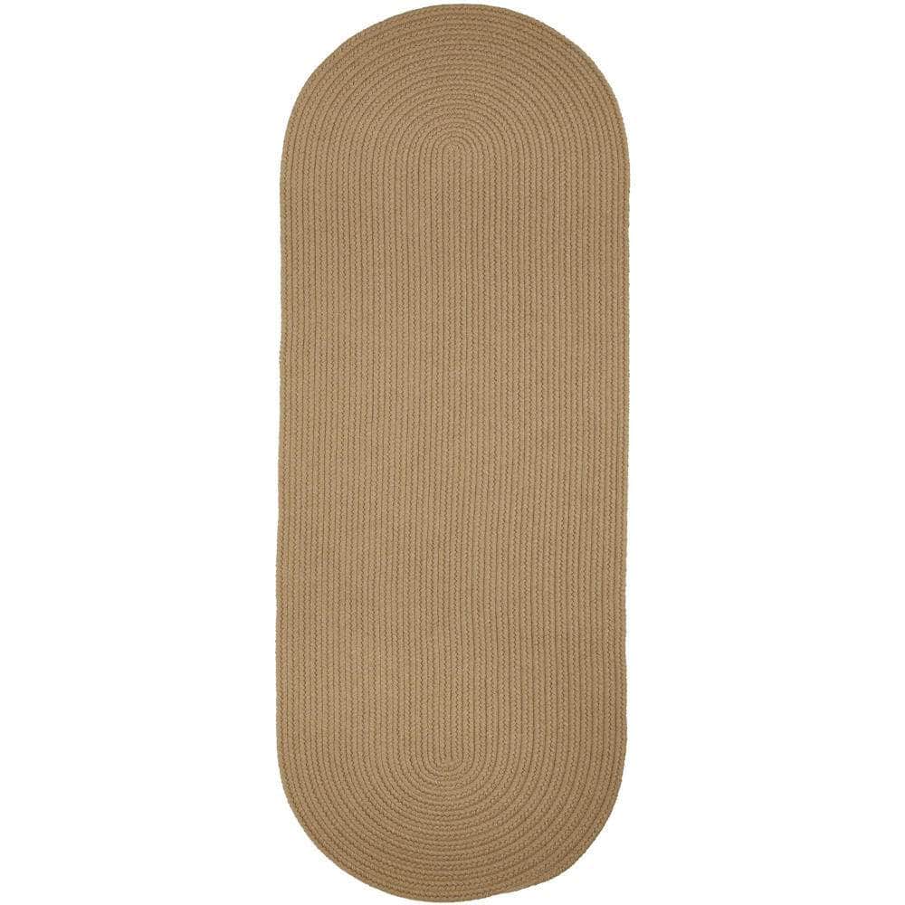 Pura Solid Soft Wool Braided Rug - Taupe