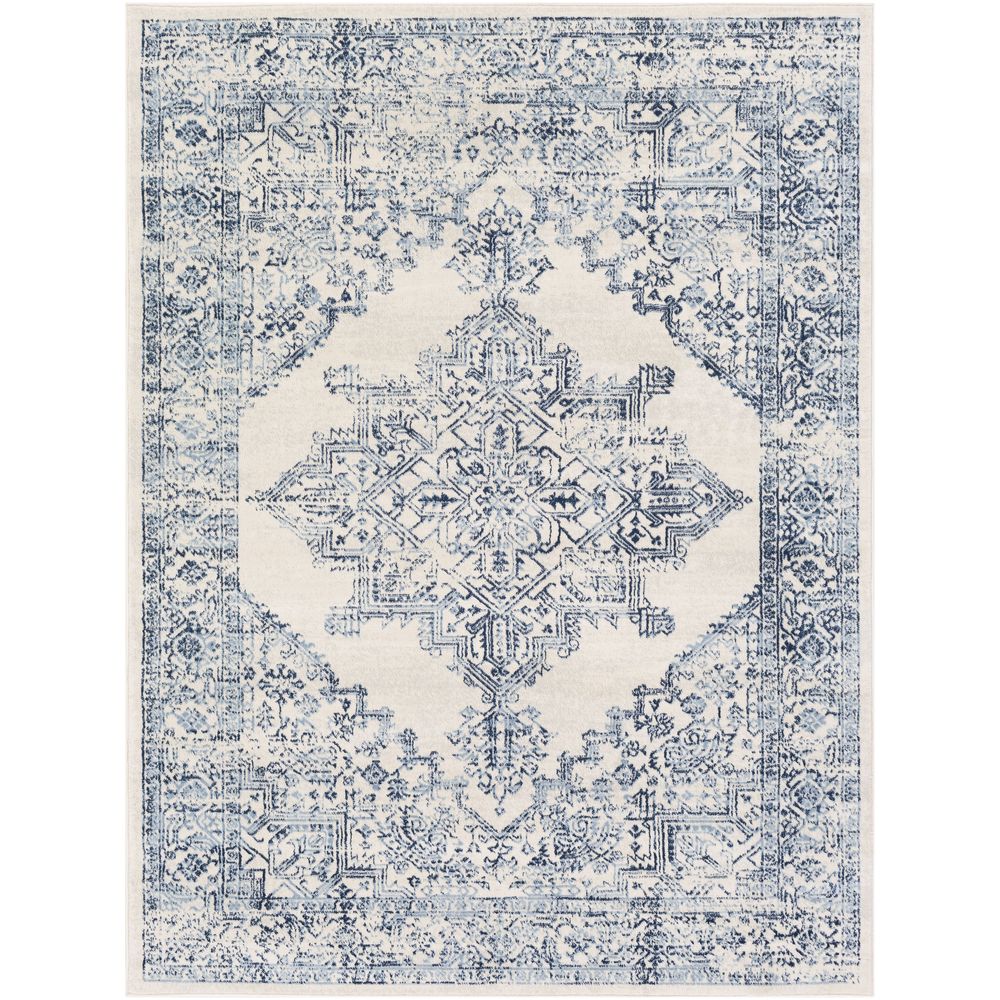 Roma ROM-2323 Off-White/ Navy Rugs #color_off-white/ navy