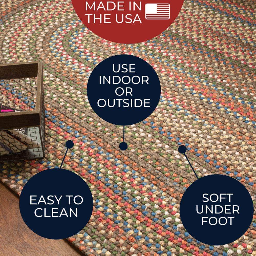 Roxbury Colorful Indoor / Outdoor Braided Rug 