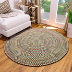 Roxbury Braided Rug for Indoor / Outdoor Use - Great for Kitchens, Patio or Deck - Soft Stain Resistant Yarn -Spruce Green