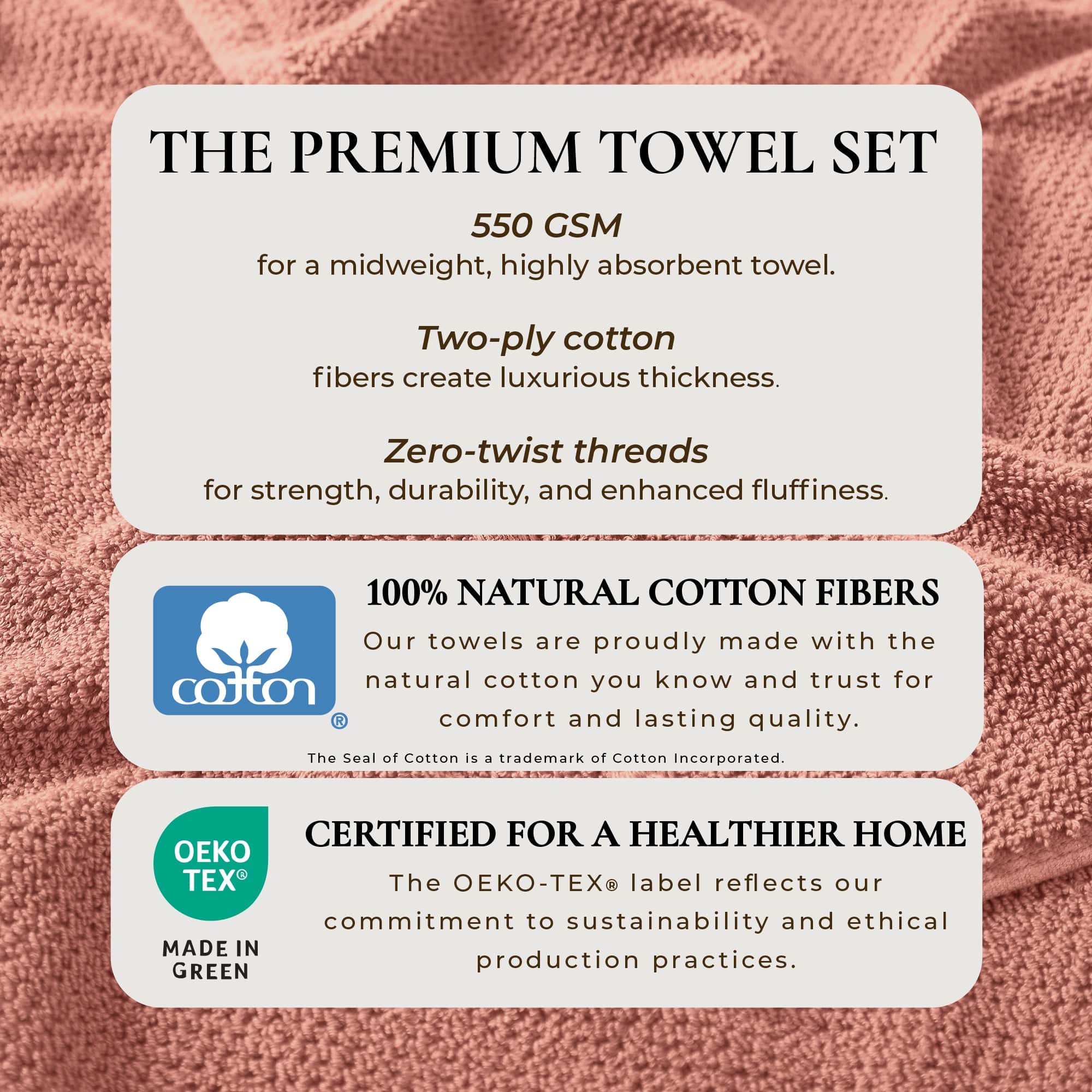 Cotton Textured Bath Towel Set - Acacia Collection