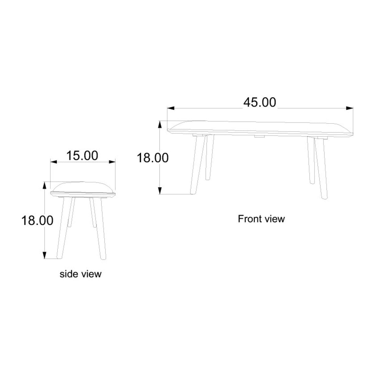 Sacsha Bench - linedrawing