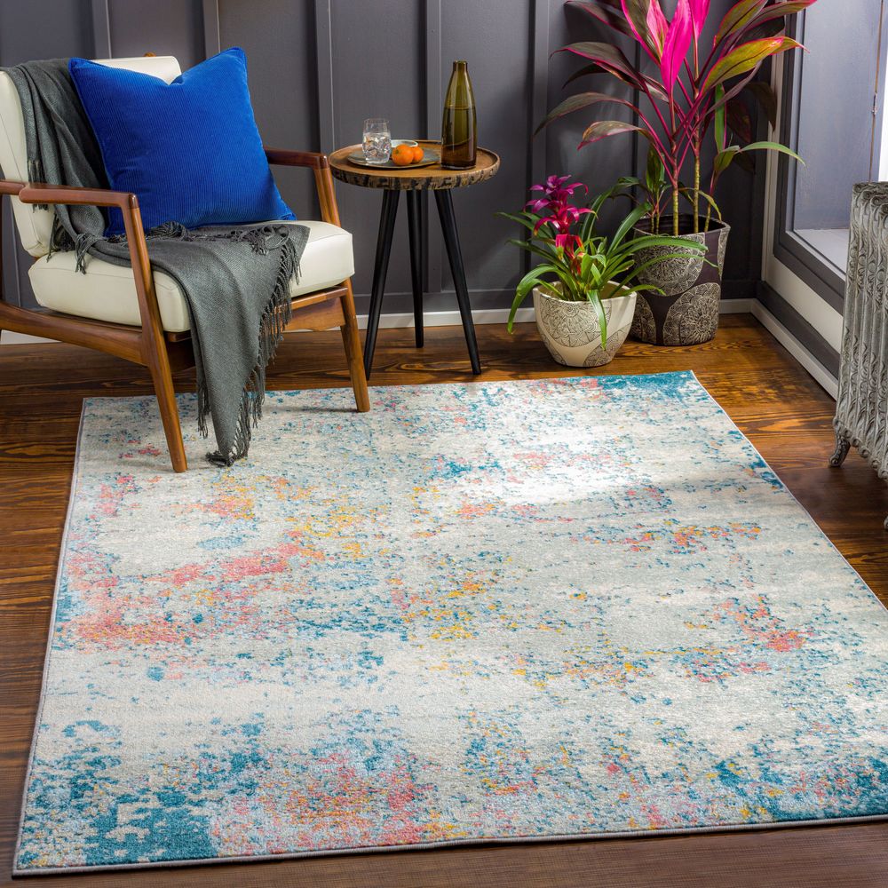 Sunderland SUN-2334 Teal/ Dusty Coral Rugs #color_teal/ dusty coral