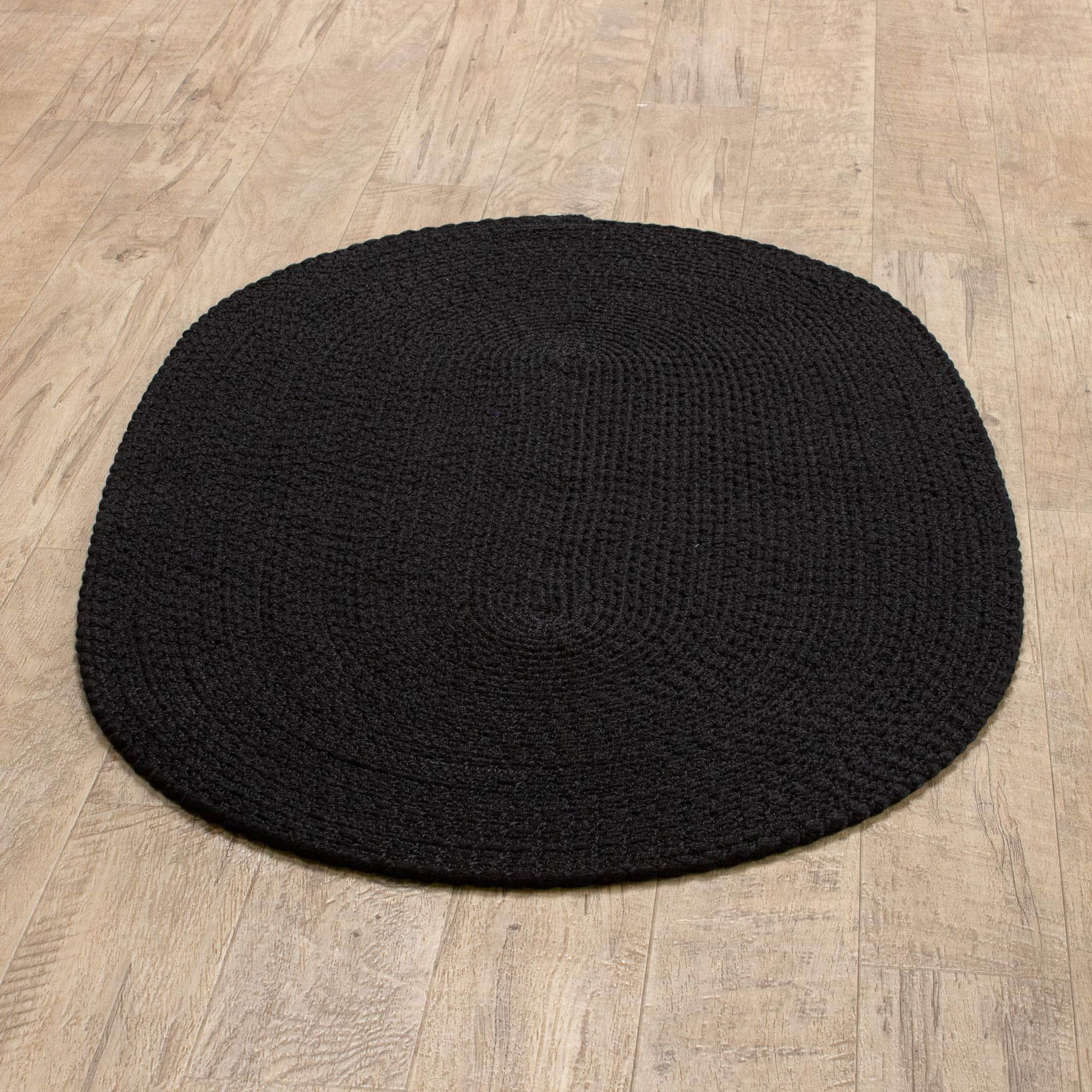 Tropics TRP Black Braided Rug #color_black