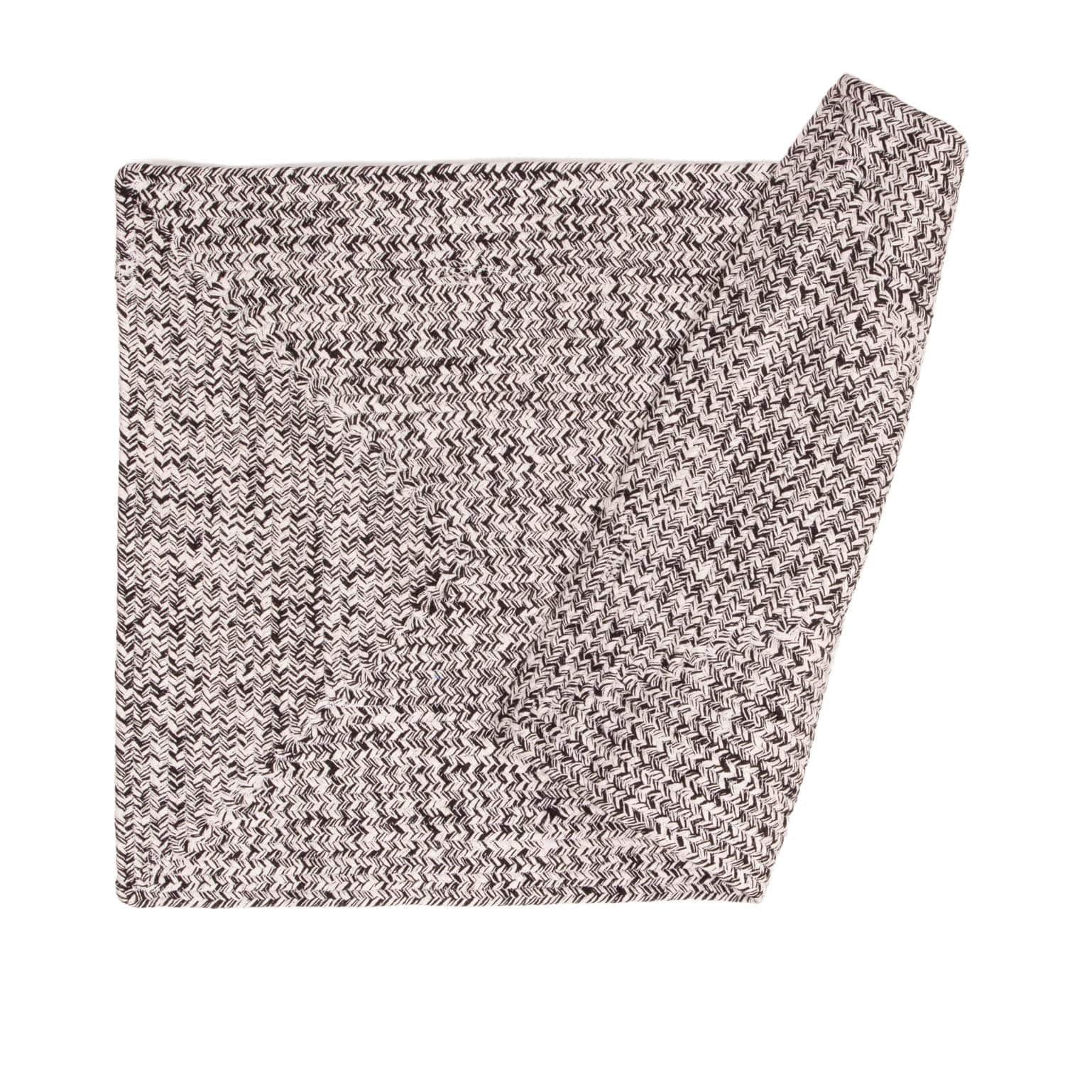 Black & White Braided Farmhouse Hand Spun Cotton Rug