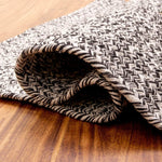 Black & White Braided Farmhouse Hand Spun Cotton Rug