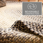 Gray/Black Braided Rug for Farmhouse Kitchens, Living Rooms & Interior Spaces - Made in USA - Premium Quality