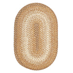 Taupe/Neutral Braided Rug for Farmhouse Kitchens, Living Rooms & Interior Spaces - Made in USA - Premium Quality