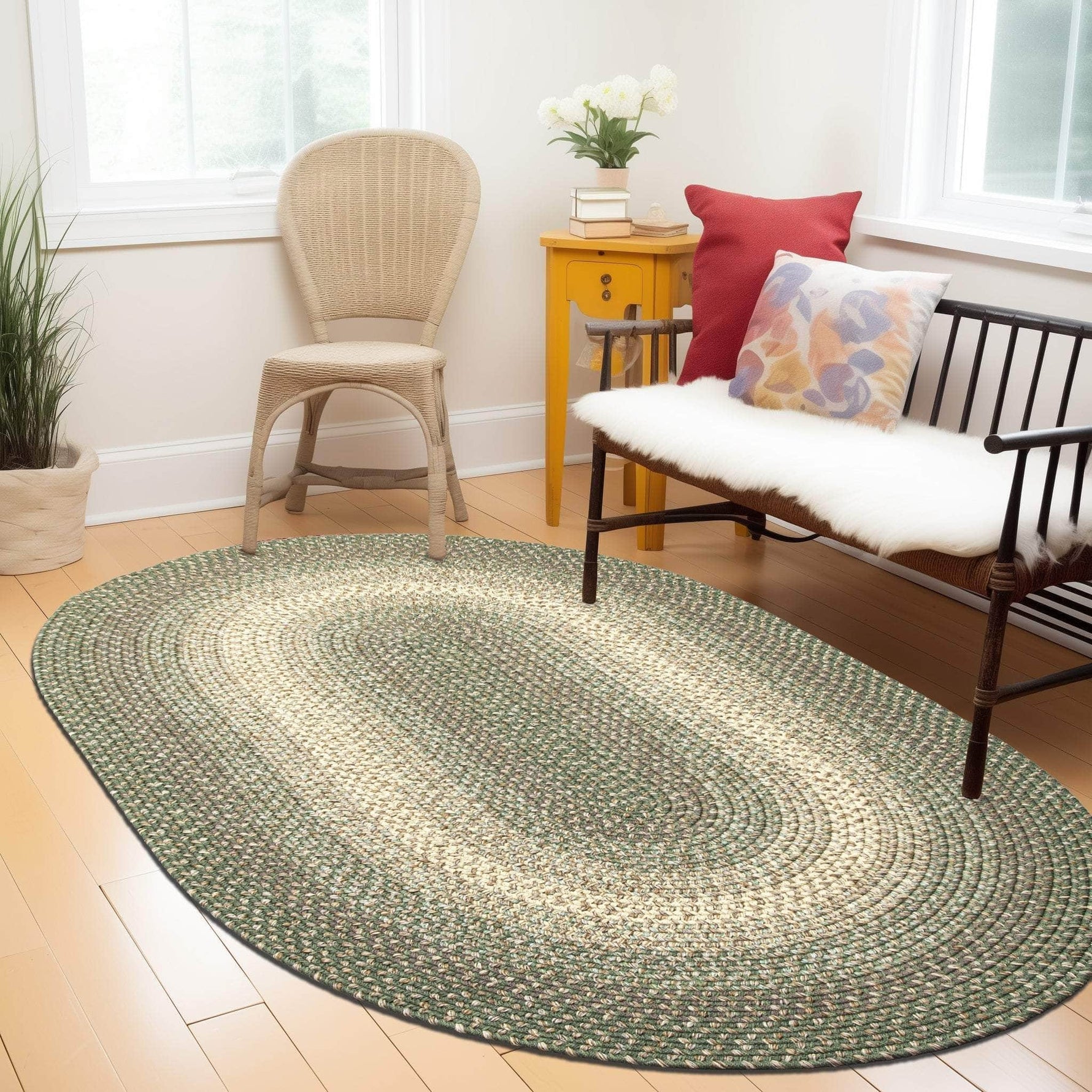 Ridgewood Indoor Outdoor Braided Rug #shape_oval