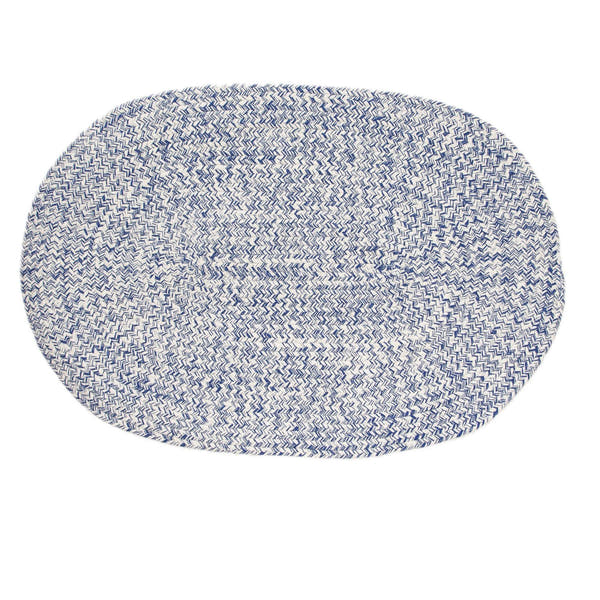 Blue & White Braided Rug Farmhouse Clearance