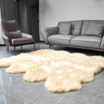 Natural Sheepskin Rug Shearling Fur Pelt #size_6' x 7'