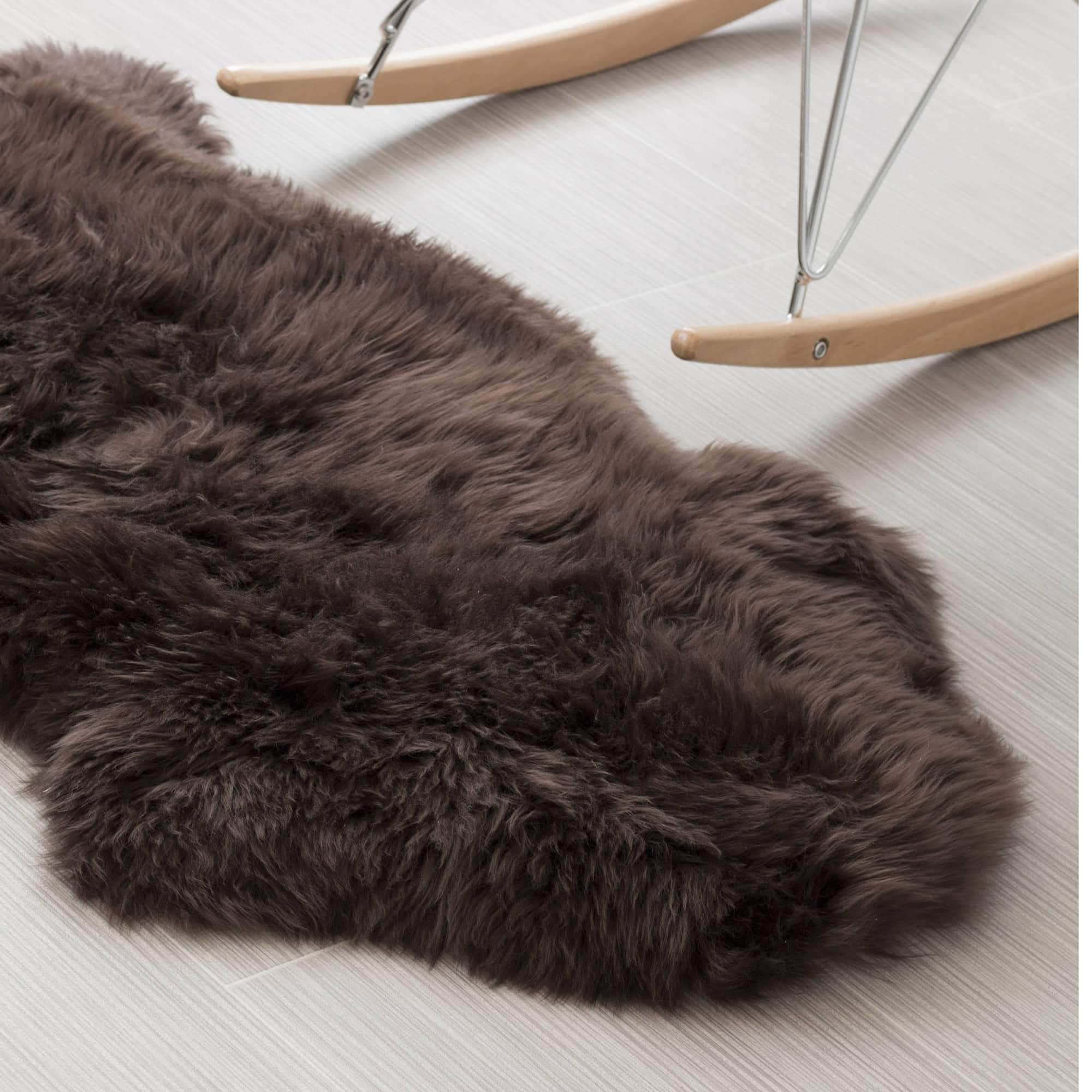 Natural Sheepskin Rug Shearling Fur Pelt #size_2' x 3'