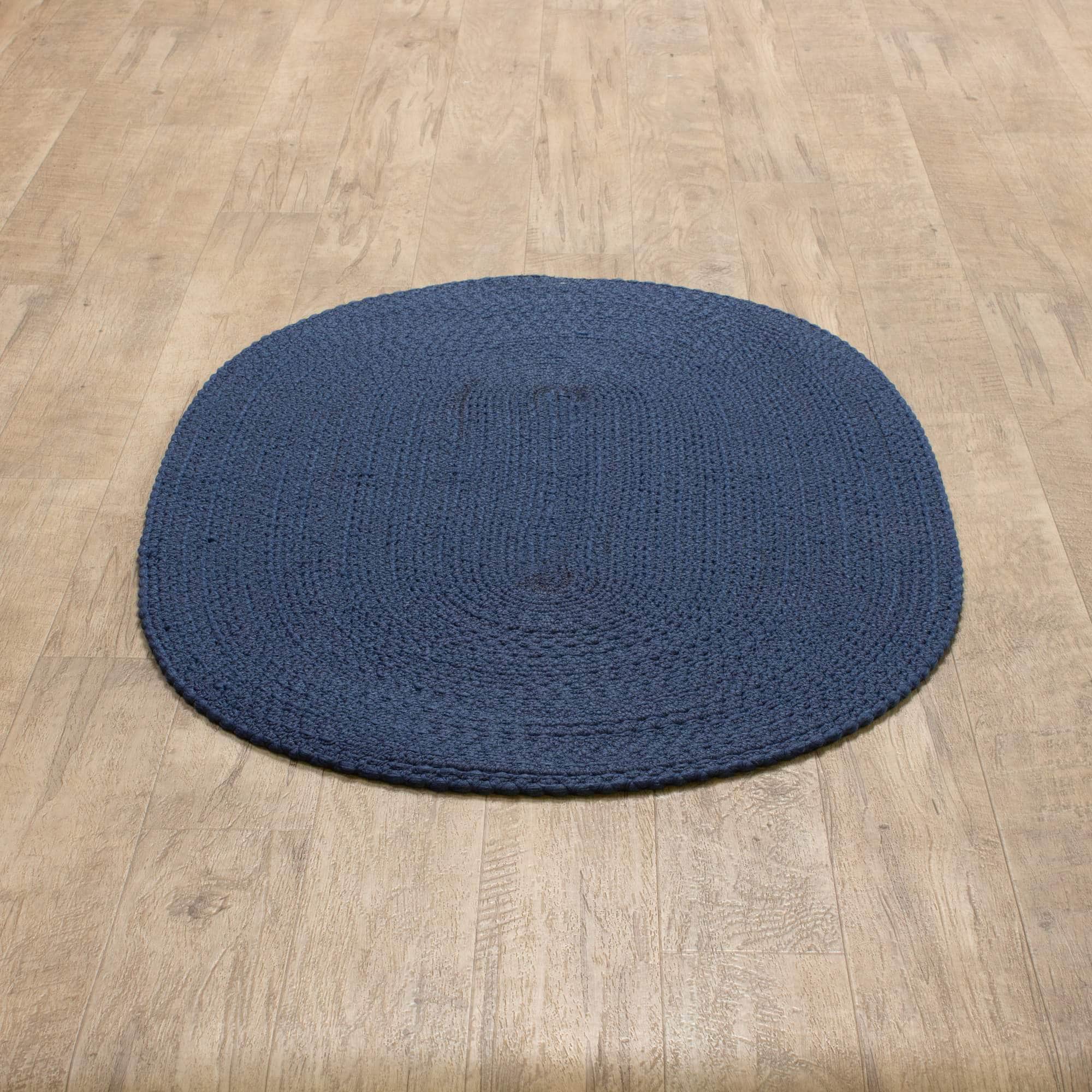Tropics TRP Navy Braided Rug #color_navy