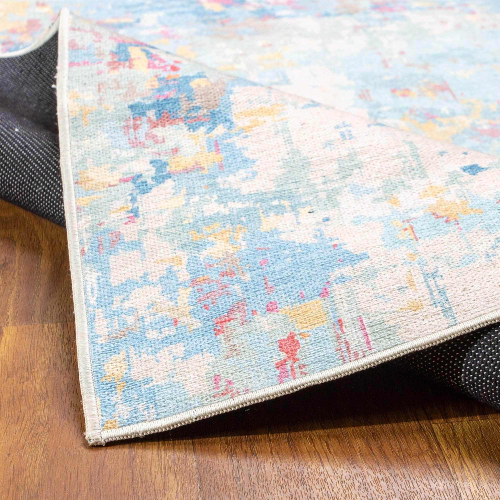 Machine Washable Rug LAN01E Multi Color SAR-Lancaster #color_multi color