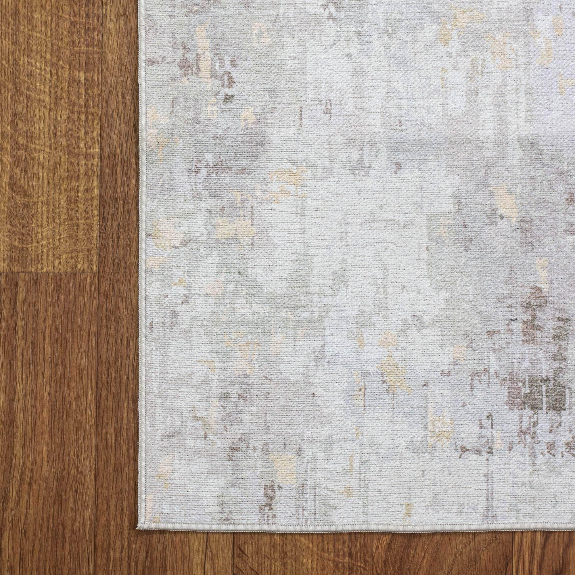 Machine Washable Rug LAN01C Gold / Beige SAR-Lancaster #color_gold / beige