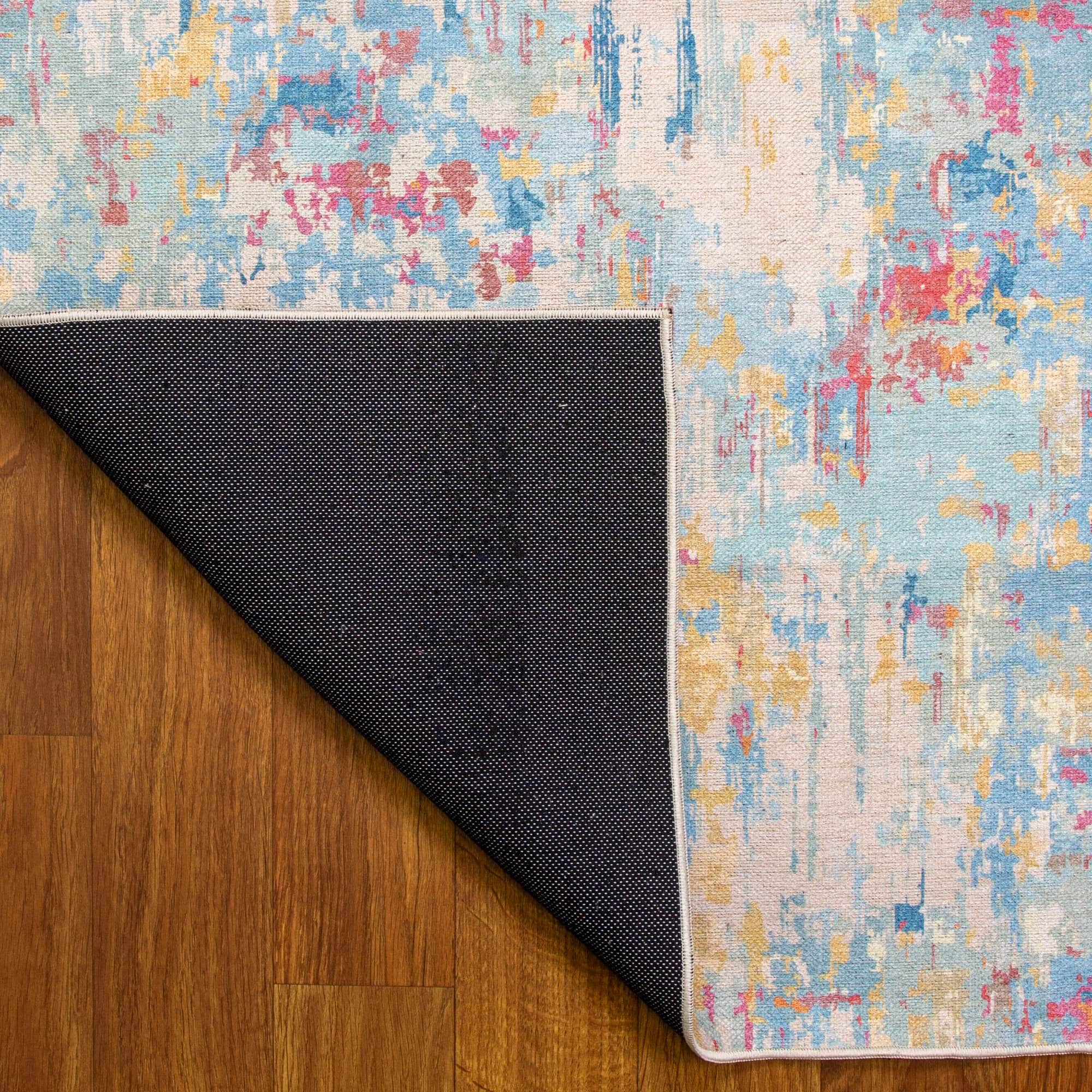 Machine Washable Rug LAN01E Multi Color SAR-Lancaster #color_multi color