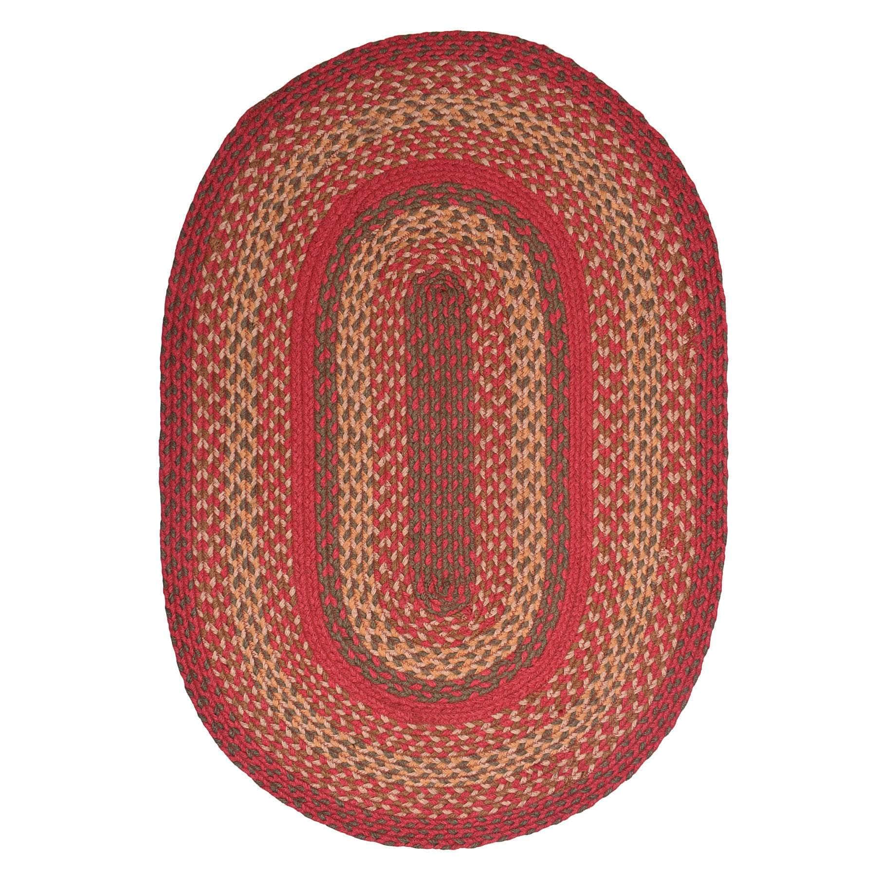 Red Rustic Farmhouse Jute Rug