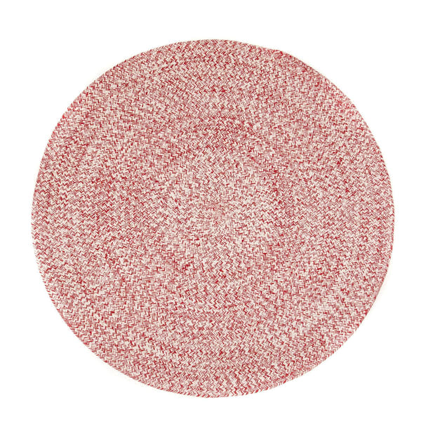 Red & White Braided Rug Farmhouse Clearance