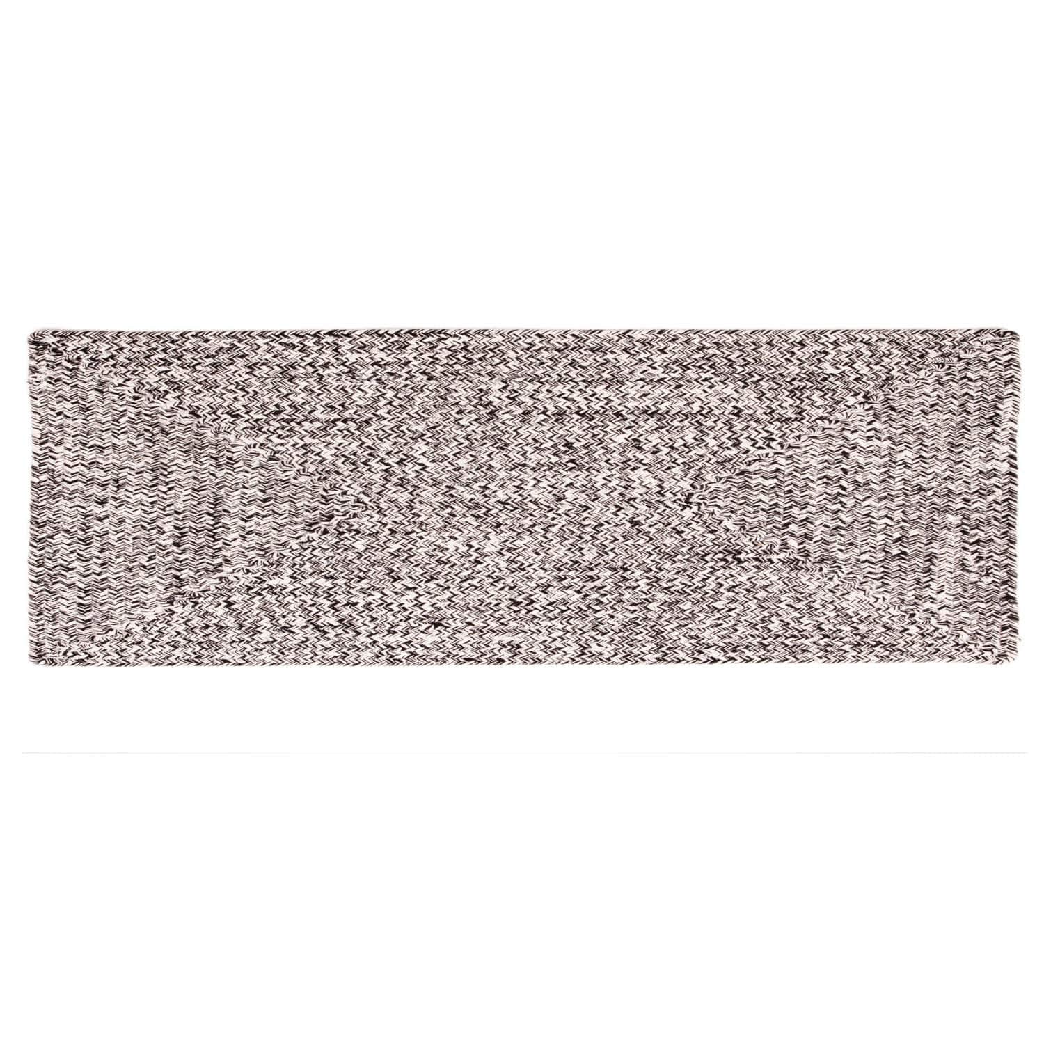 Black & White Braided Rug Farmhouse Clearance #shape_Runner