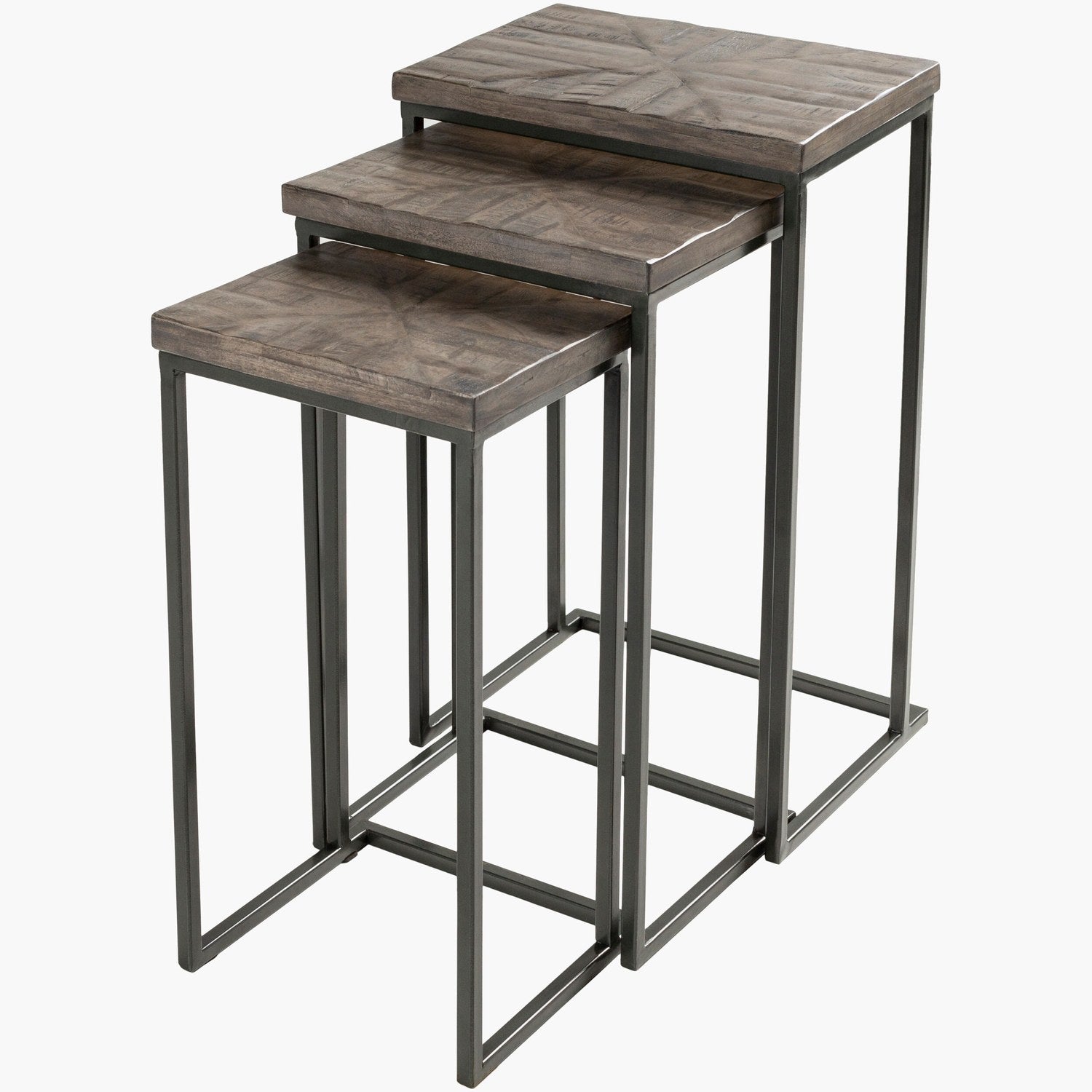 Troyes End Table in Gray