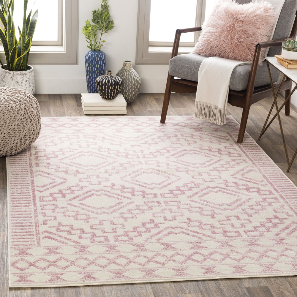 Ustad UST-2313 Dusty Pink Rugs #color_dusty pink