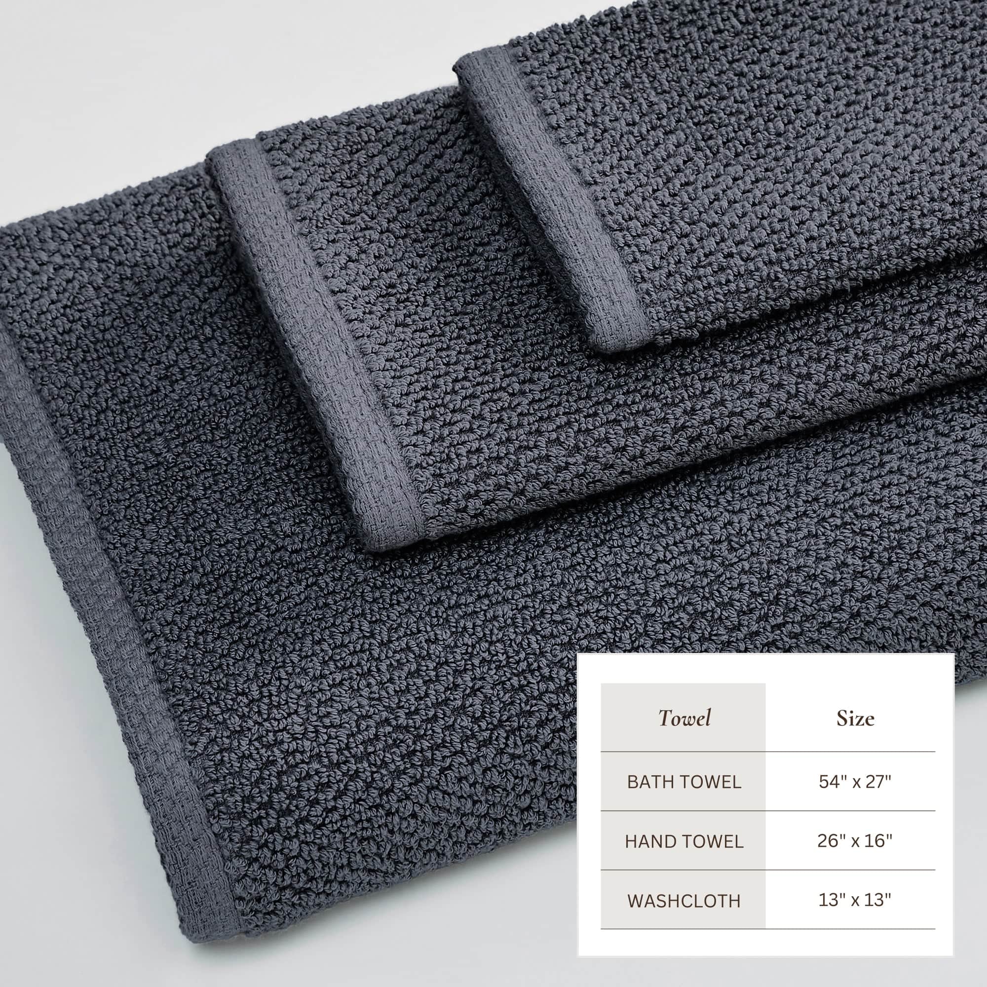 Cotton Textured Bath Towel Set - Acacia Collection