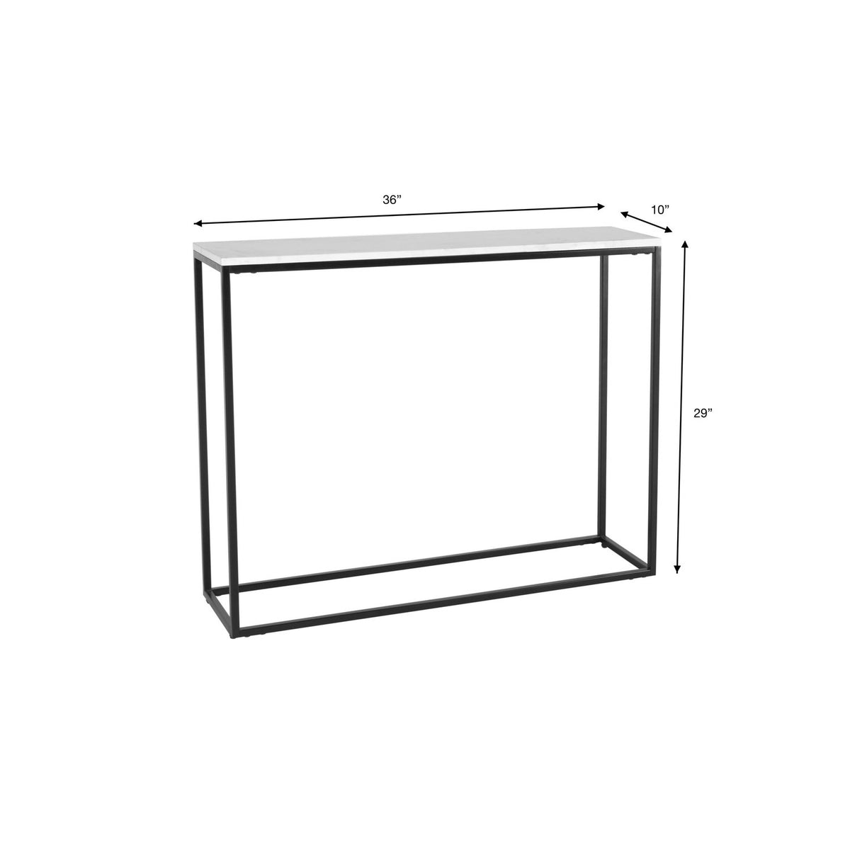 Aryaa Console Table - linedrawing