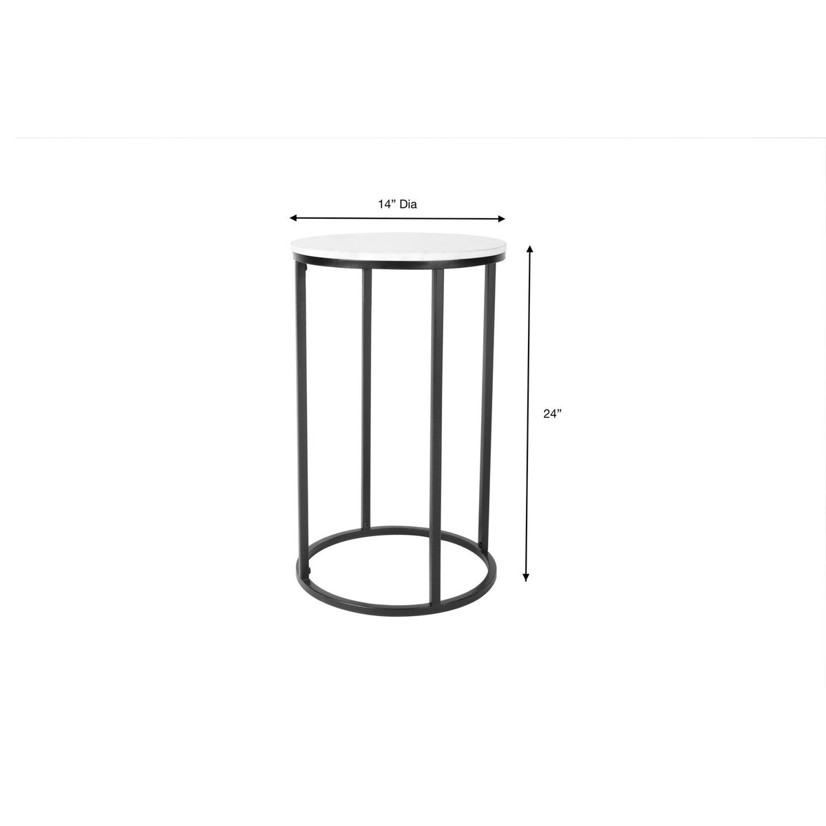 Aryaa End Table - linedrawing