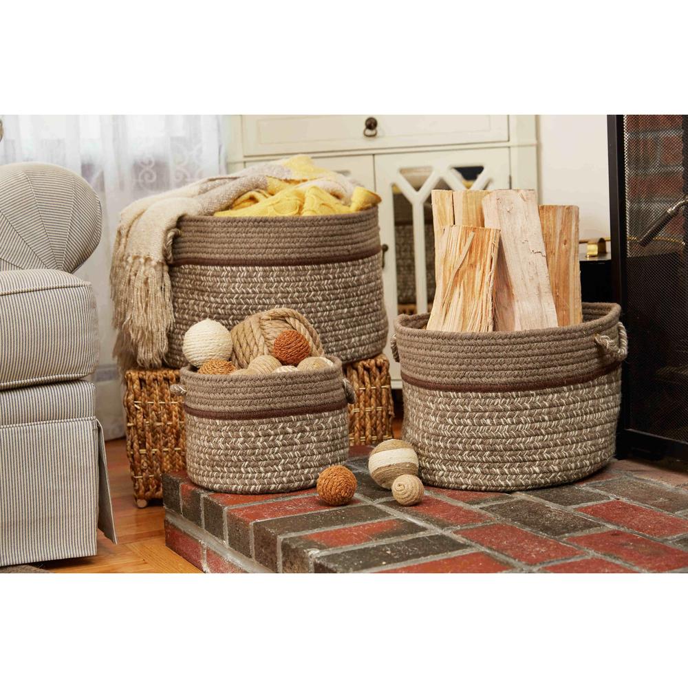 Woolmade Rope Storage Wool Basket #color_mocha