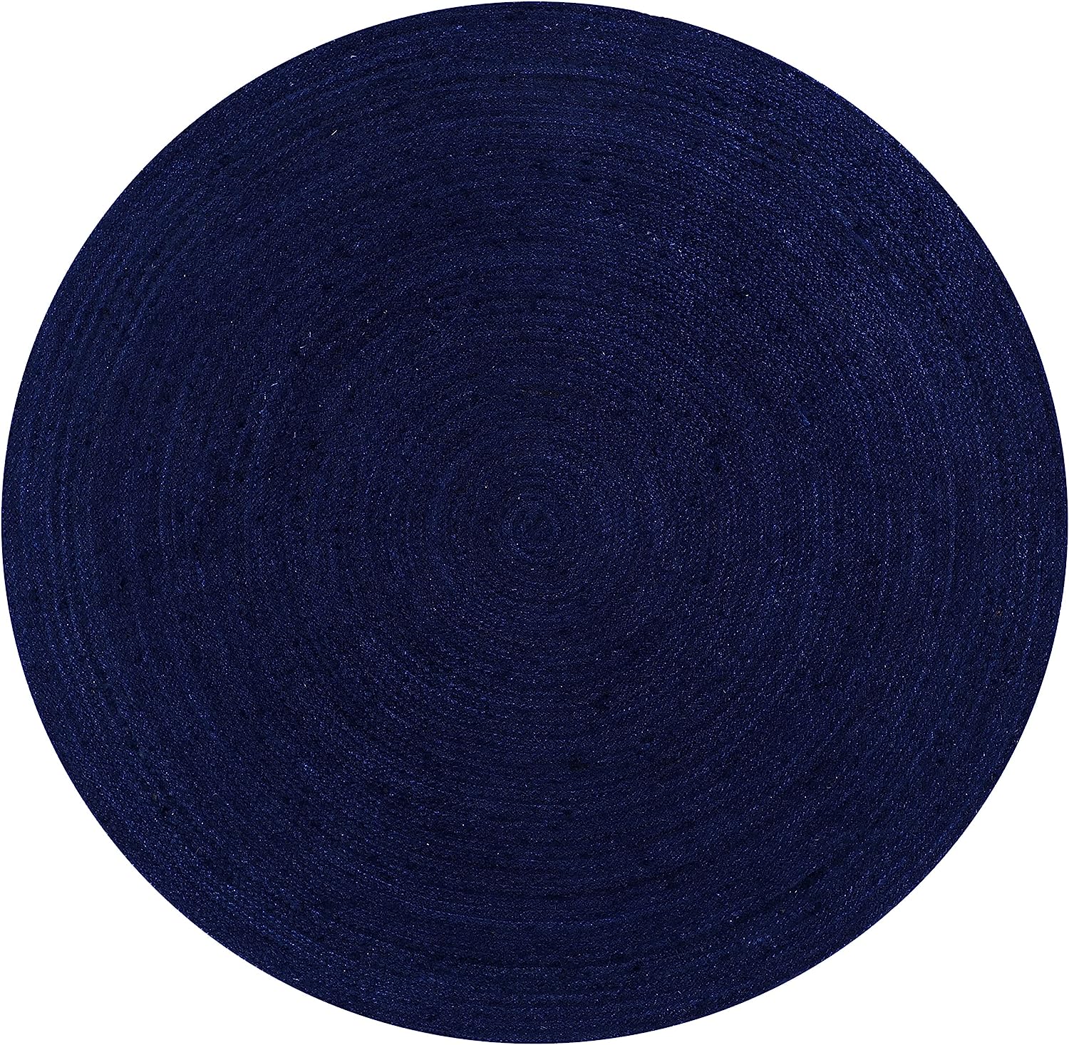 Eco-Friendly Navy Jute Braided Area Rug in Navy #color_navy