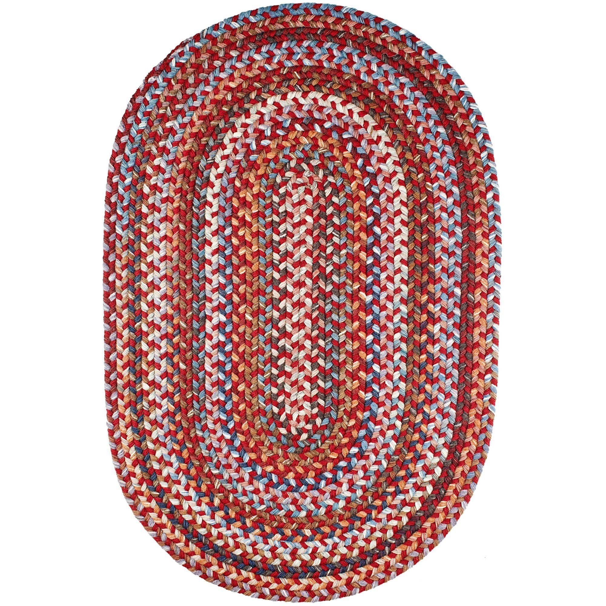 Tribeca Braided Soft Wool Rug #color_red velvet