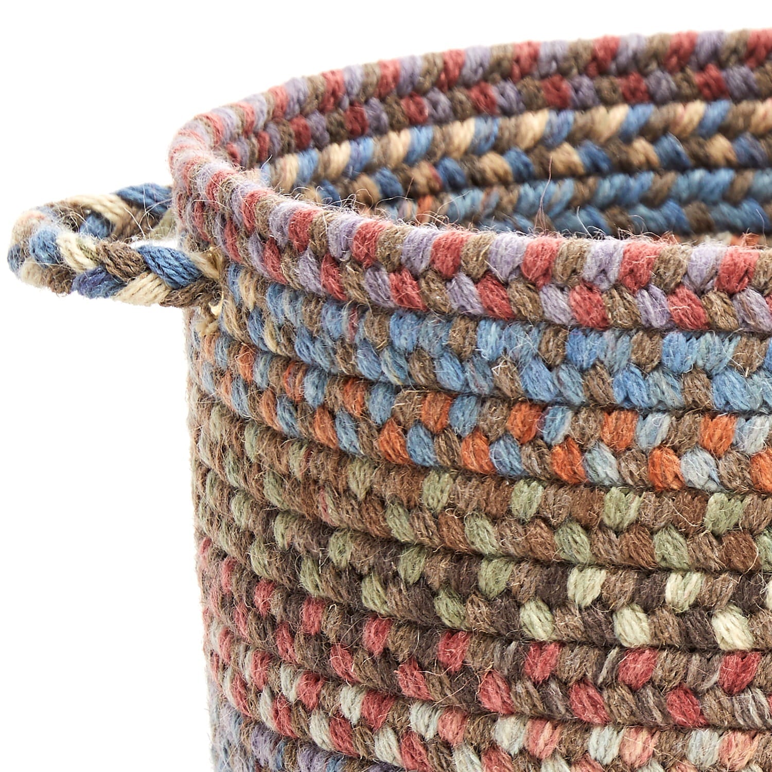 Cherry Hill Braided Wool Baskets #color_mocha multi