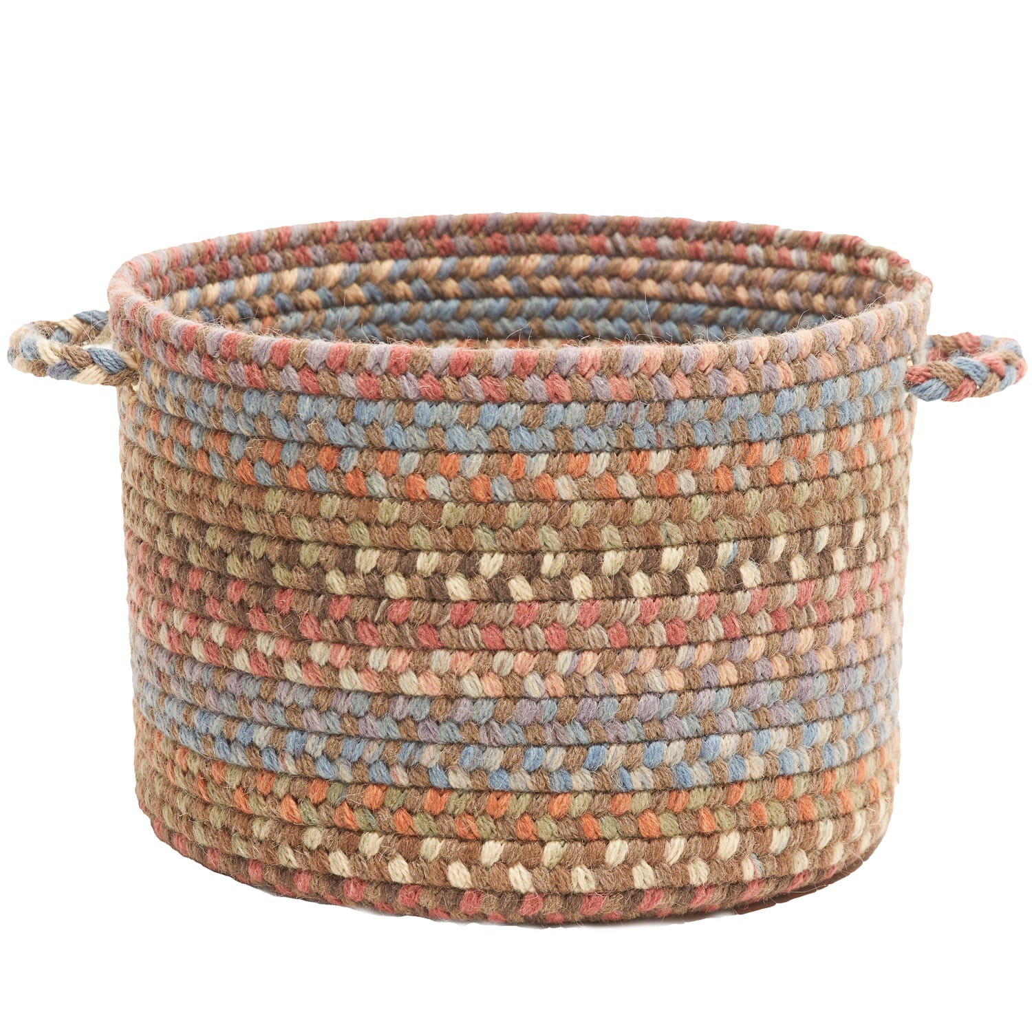 Cherry Hill Braided Wool Baskets #color_mocha multi