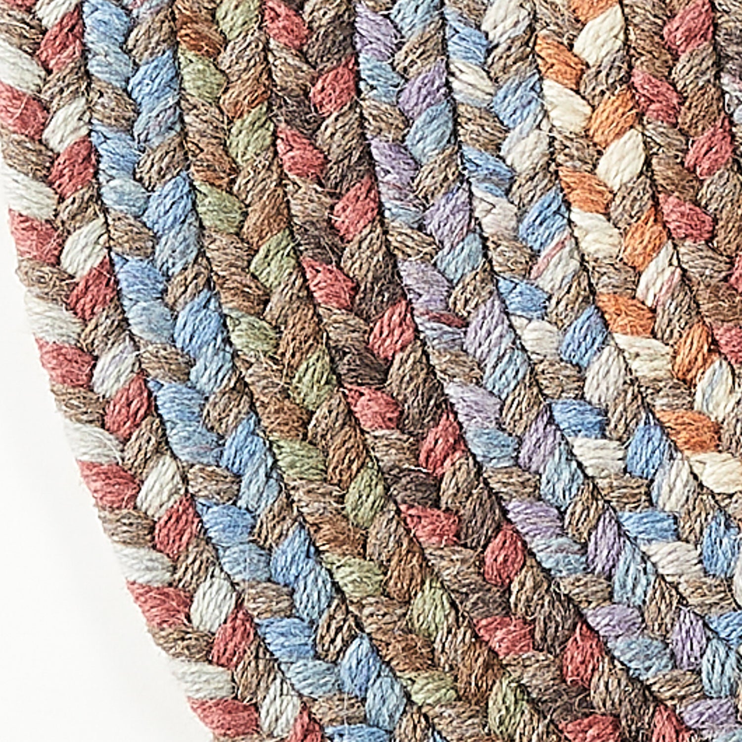 Mocha Multi Wool Braided Rug #color_Mocha Multi