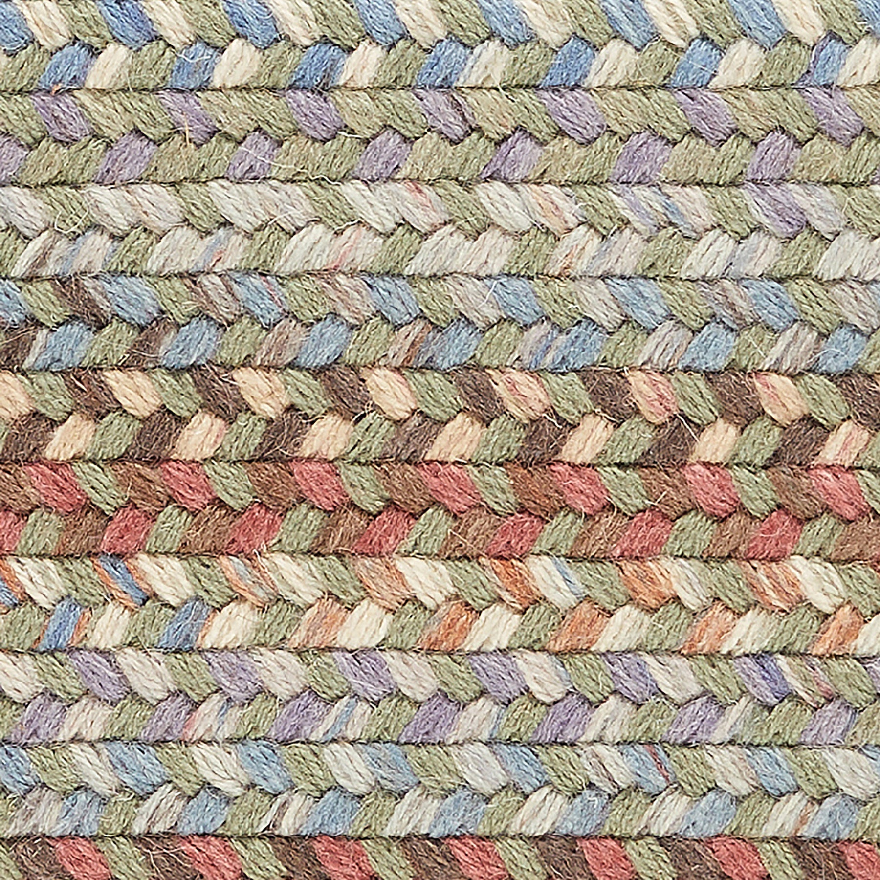 Seaweed Multi Wool Braided Rug #color_Seaweed Multi