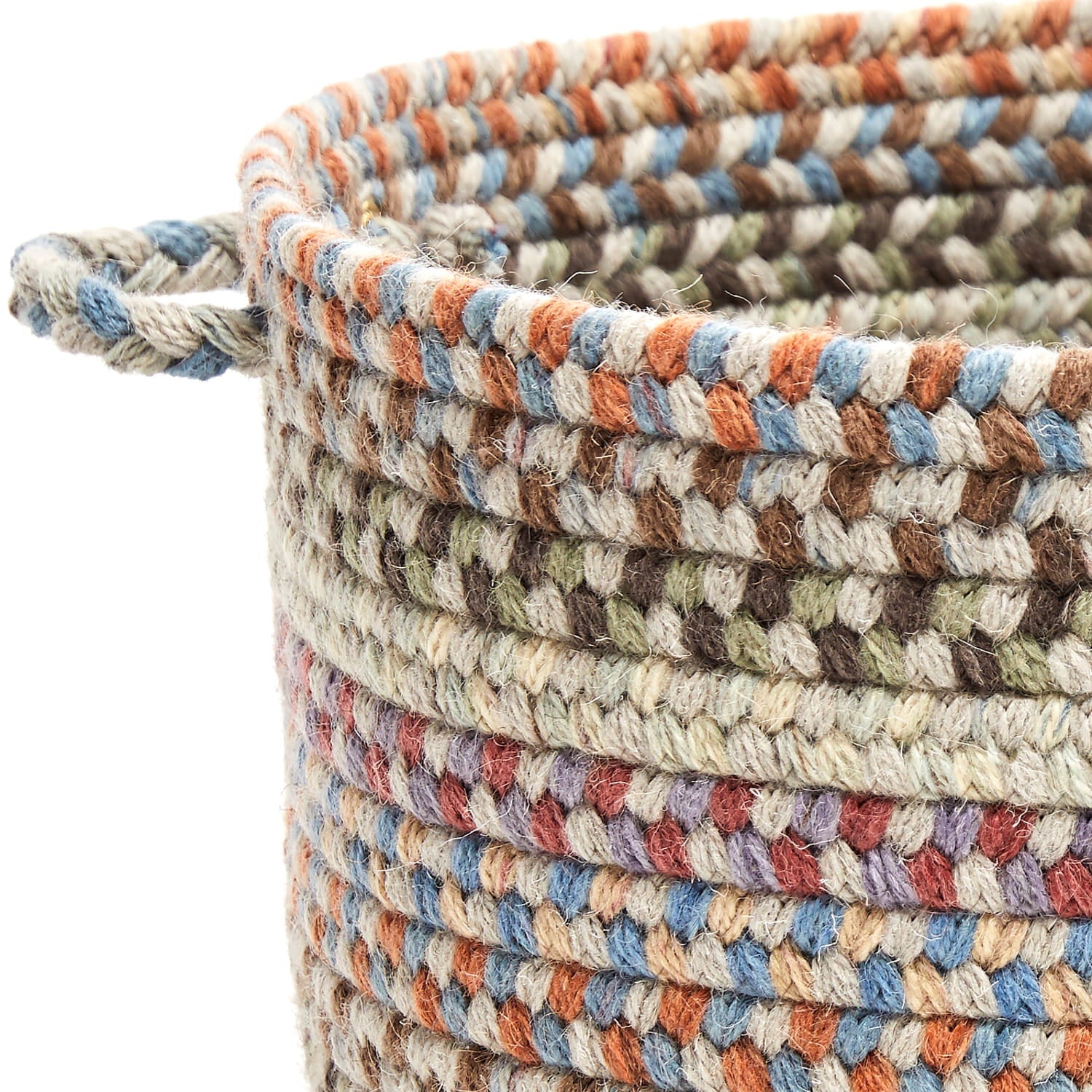 Cherry Hill Braided Wool Baskets #color_graphite multi