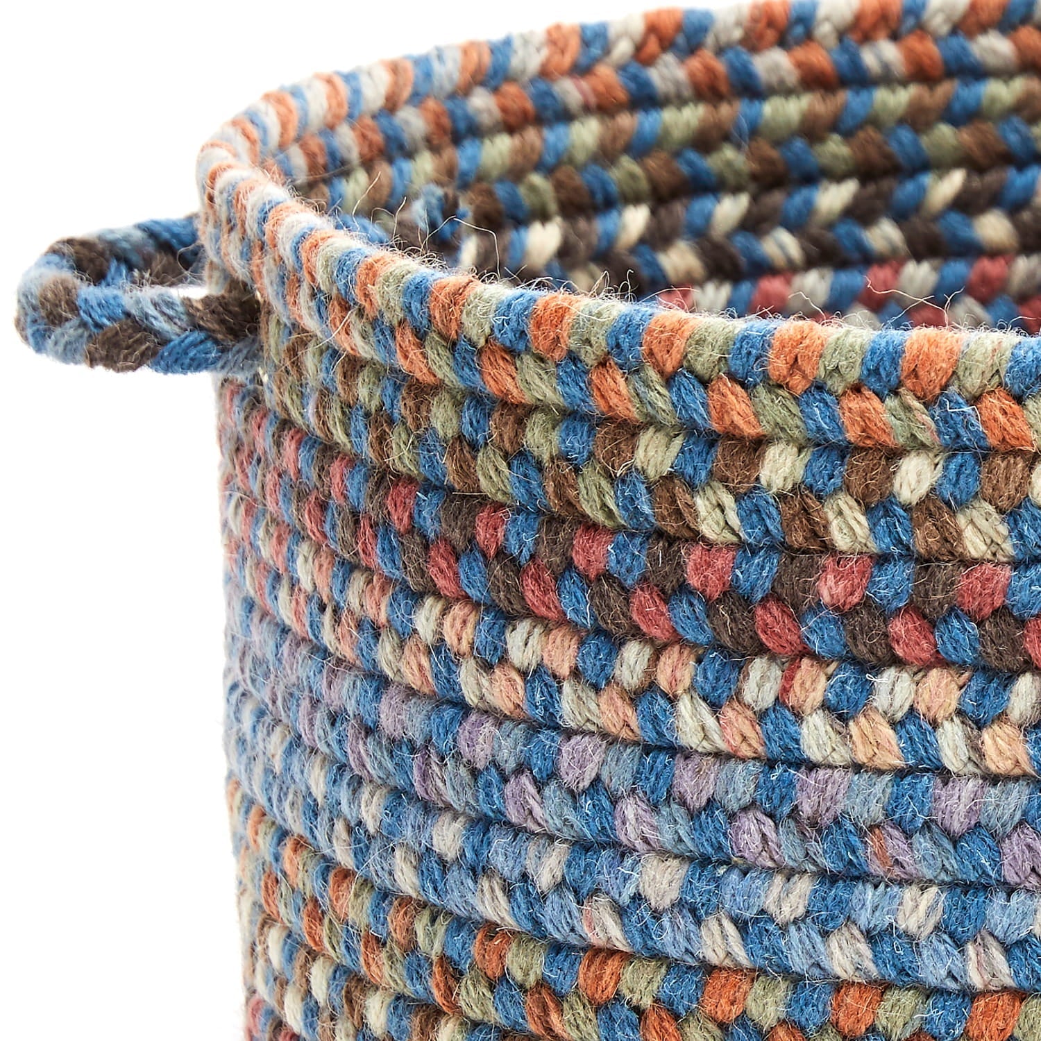 Cherry Hill Braided Wool Baskets #color_bluestone multi