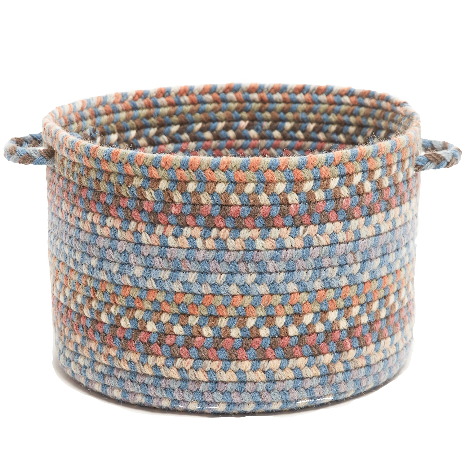 Cherry Hill Braided Wool Baskets #color_bluestone multi