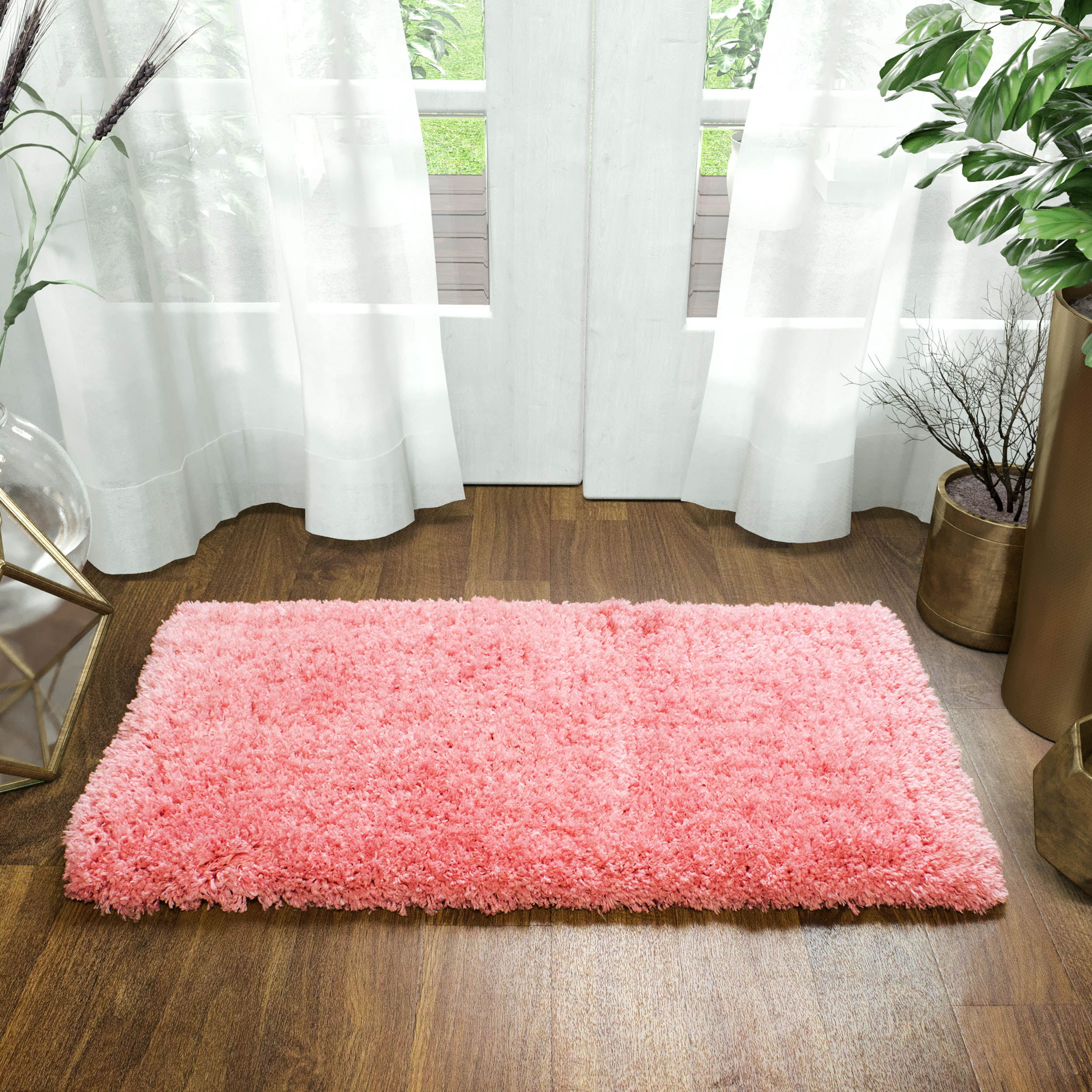 Hygee Cloud Shaggy Non Slip Rug #color_pink